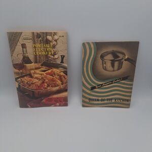 Vintage 1950s Cookbook Lot Sunbeam Electric Frypan + Amparo Pressure Cooker...